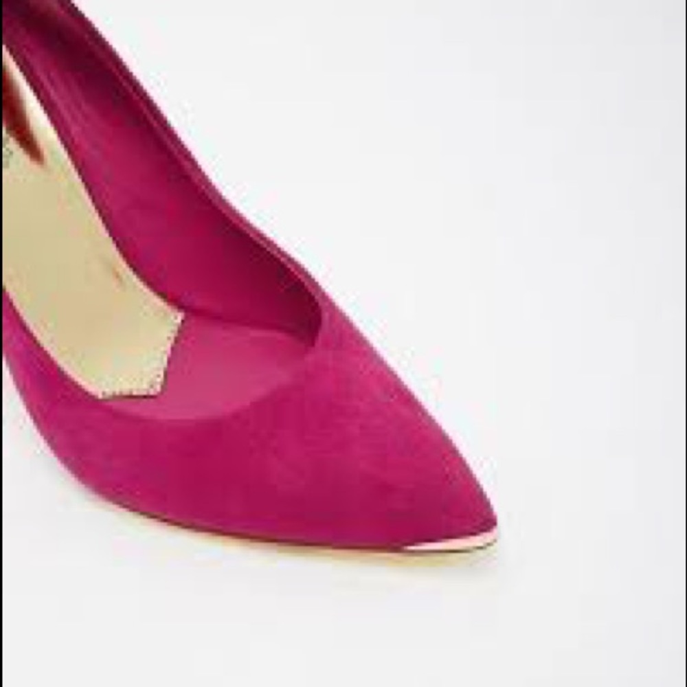 Ted Baker Elvena Dark Pink Suede Pumps